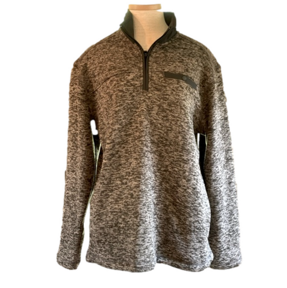 Eddie Bauer sz M grey 3/4 zip pullover with pockets - Picture 1 of 8